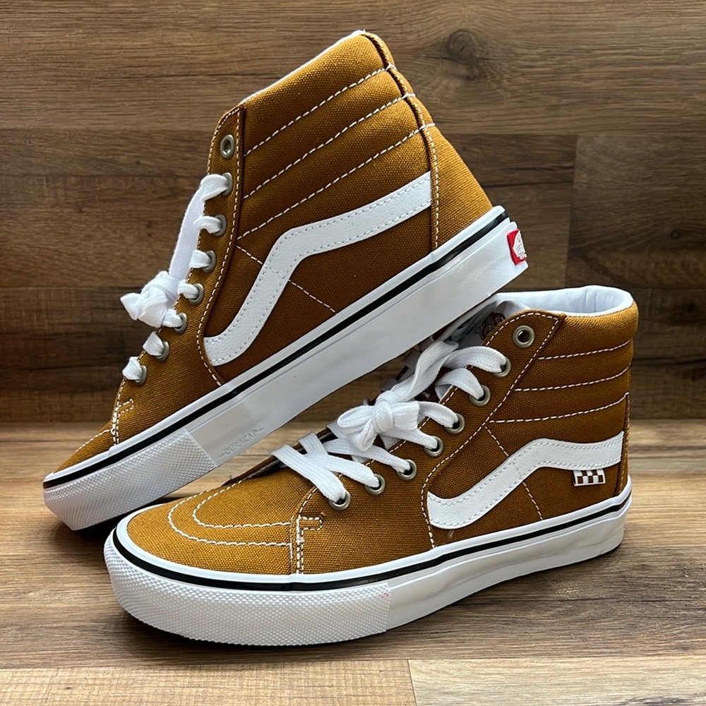 Vans High-Top Sneakers - Brown and White
